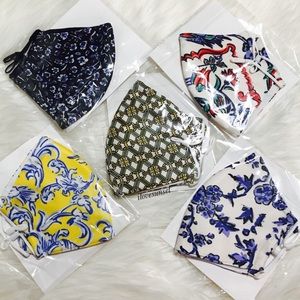 {Tory Burch} 2 Layers Polyester Masks - Lot of 5